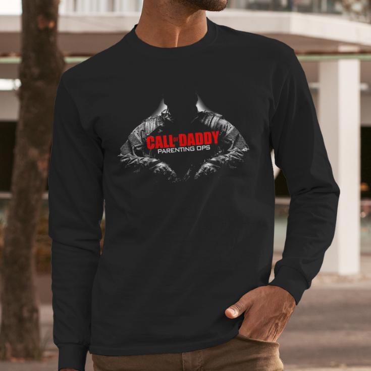 Call Of Daddy Parenting Ops Shirt Gamer Dad Men Long Sleeve T-Shirt