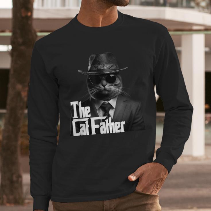 The Catfather Fathersday Best Birthday Cat Dad Men Long Sleeve T-Shirt The Catfather Fathersday Best Birthday Cat Dad Men Long Sleeve T-Shirt