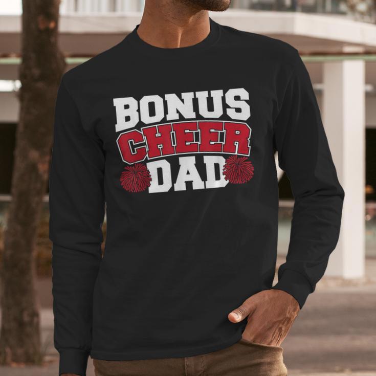 Cheer Stepdad Bonus Cheer Dad Red Men Long Sleeve T-Shirt Cheer Stepdad Bonus Cheer Dad Red Men Long Sleeve T-Shirt