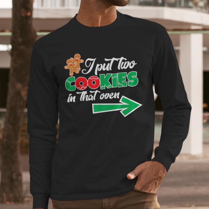 Christmas Twins Expecting Dad T-Shirt Pregnant Wife Tee Men Long Sleeve T-Shirt