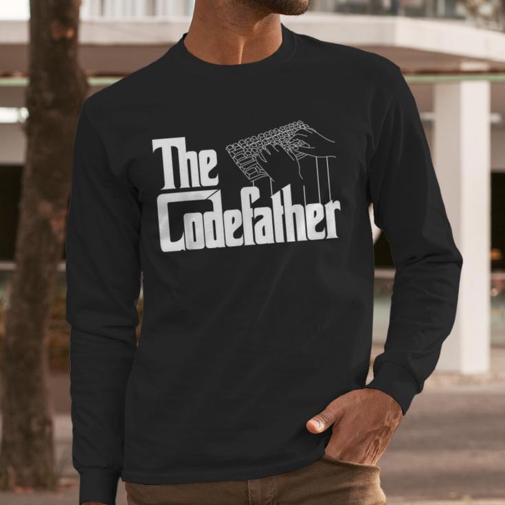 The Code Father Computer Coder Dad Programmer Men Long Sleeve T-Shirt
