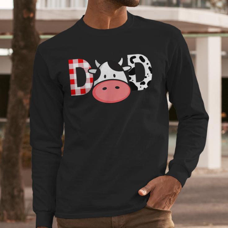 Cow Mom Or Dad Birthday Farm Birthday Party Men Long Sleeve T-Shirt