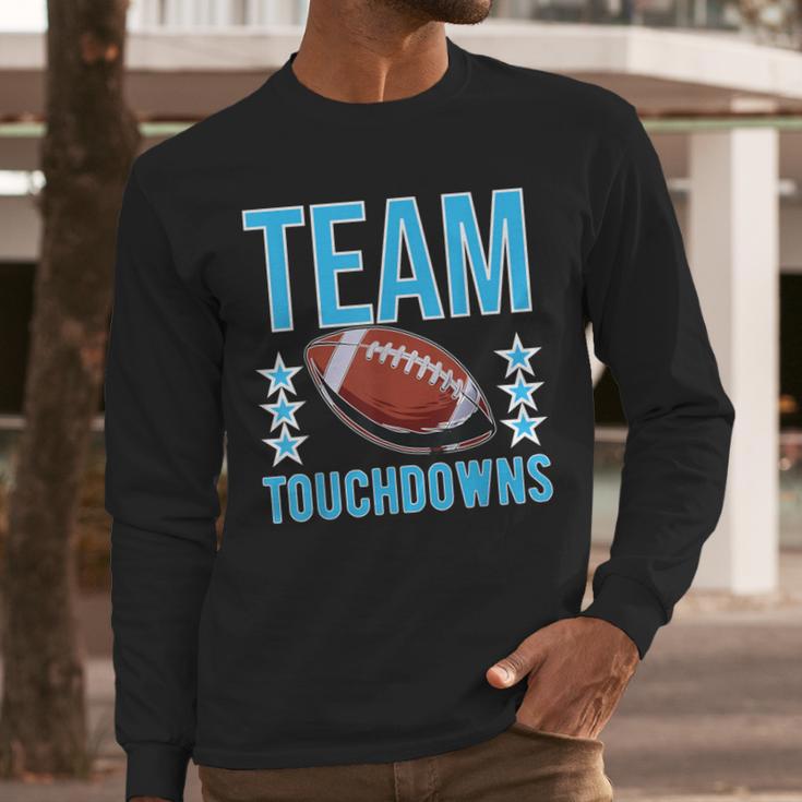 Cute Team Touchdowns Gender Reveal For Mom And Dad Men Long Sleeve T-Shirt
