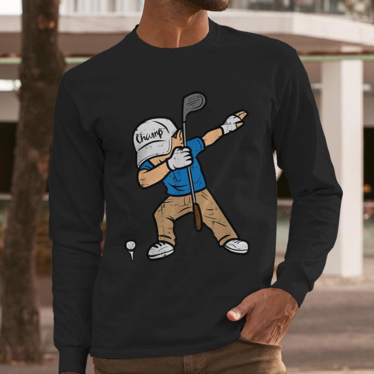 Dabbing Golfer Golfing Golfer Dad Men Boys Kids Youth Men Long Sleeve T-Shirt