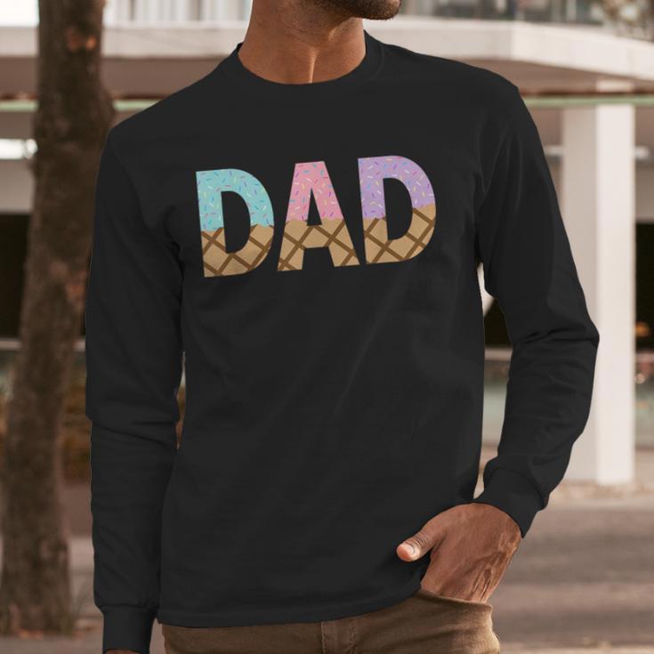Dad Of 1st First Birthday Girl Ice Cream Men Long Sleeve T-Shirt