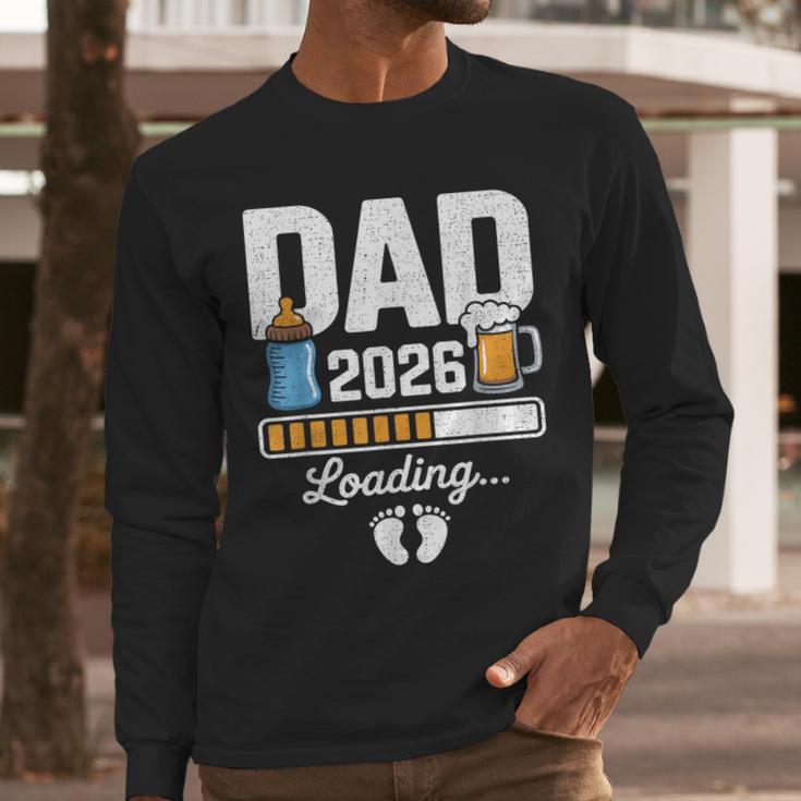 Dad 2026 Loading Expecting New Baby Announcement Men Men Long Sleeve T-Shirt