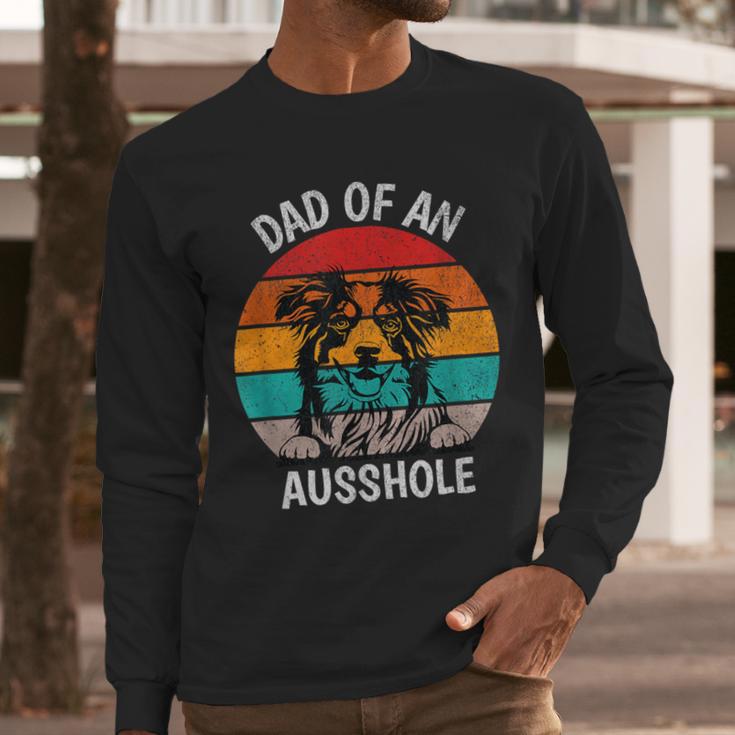 Dad Of An Ausshole Australian Shepherd Aussie Men Long Sleeve T-Shirt