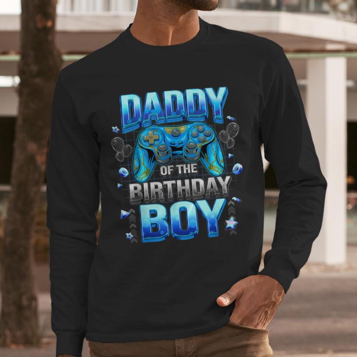 Dad Of The Birthday Boy Cool Gamer Video Game Birthday Men Long Sleeve T-Shirt