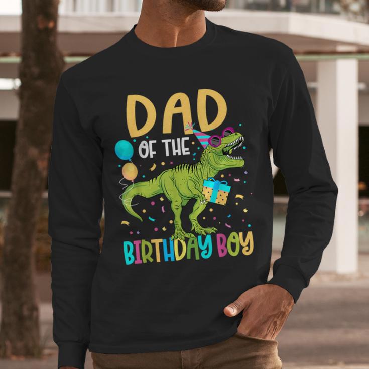 Dad Of The Birthday Boy Family Matching Dinosaur Squad Men Long Sleeve T-Shirt