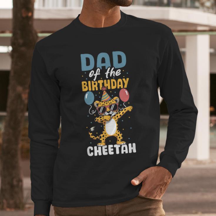 Dad Of The Birthday Girl Boy Cheetah Men Long Sleeve T-Shirt