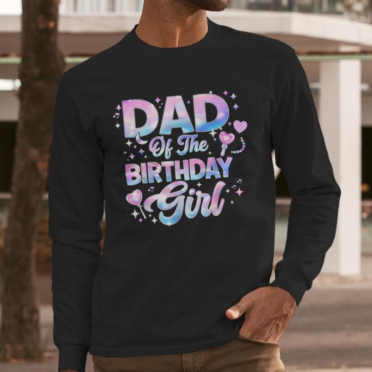 Dad Of The Birthday Girl Kpop Family Matching Party Men Long Sleeve T-Shirt