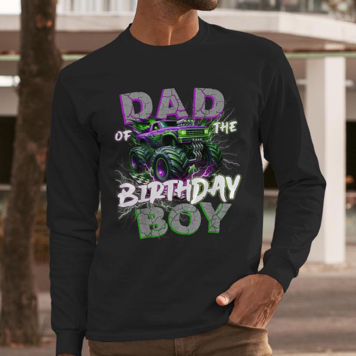 Dad Of The Birthday Monster Truck Family Matching Party Men Long Sleeve T-Shirt