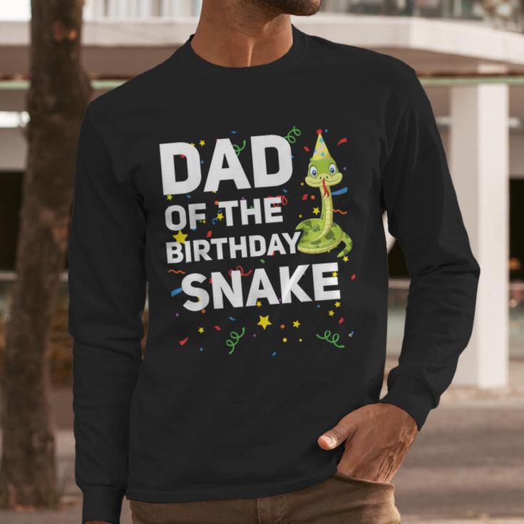 Dad Of The Birthday Snake Themed Birthday Party Men Long Sleeve T-Shirt