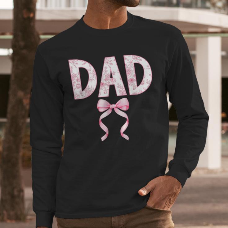 Dad Birthday Squad Matching Coquette Bow Family Party Men Long Sleeve T-Shirt Dad Birthday Squad Matching Coquette Bow Family Party Men Long Sleeve T-Shirt
