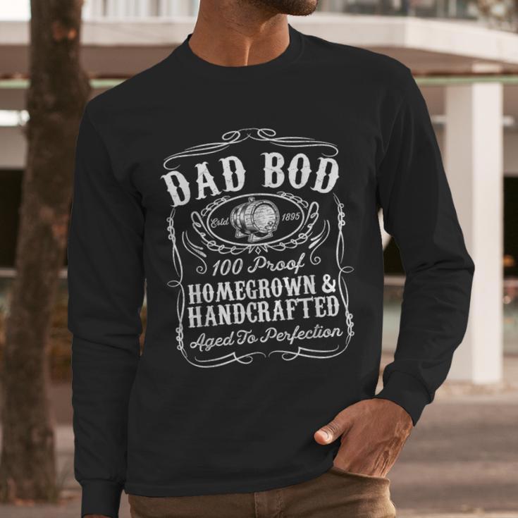 Dad BOD Whiskey Bourbon Lover For Dad Men Long Sleeve T-Shirt