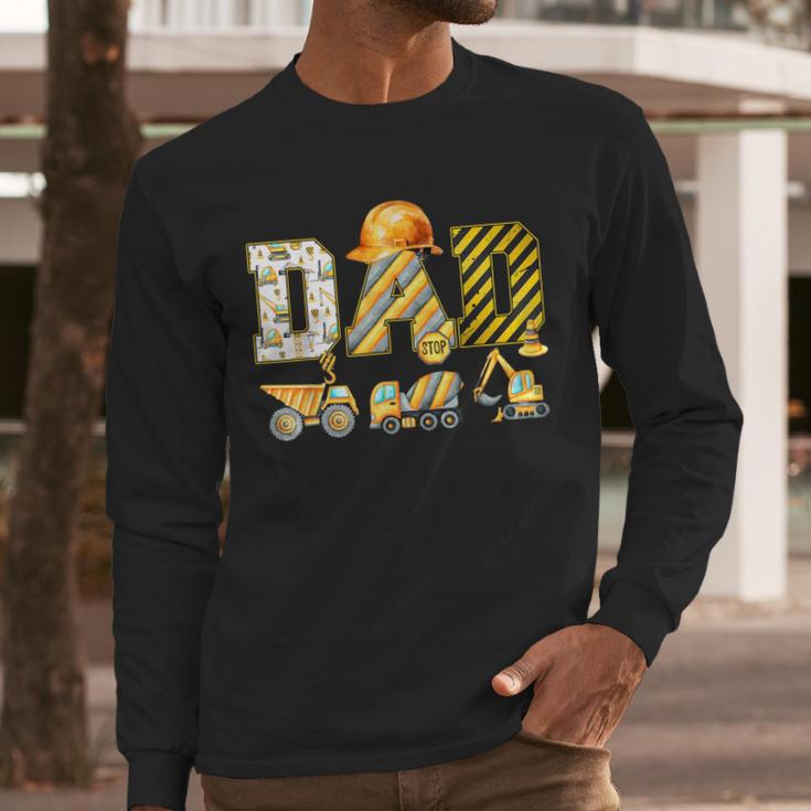 Dad Construction Excavator Kids Matching Family Party Men Long Sleeve T-Shirt