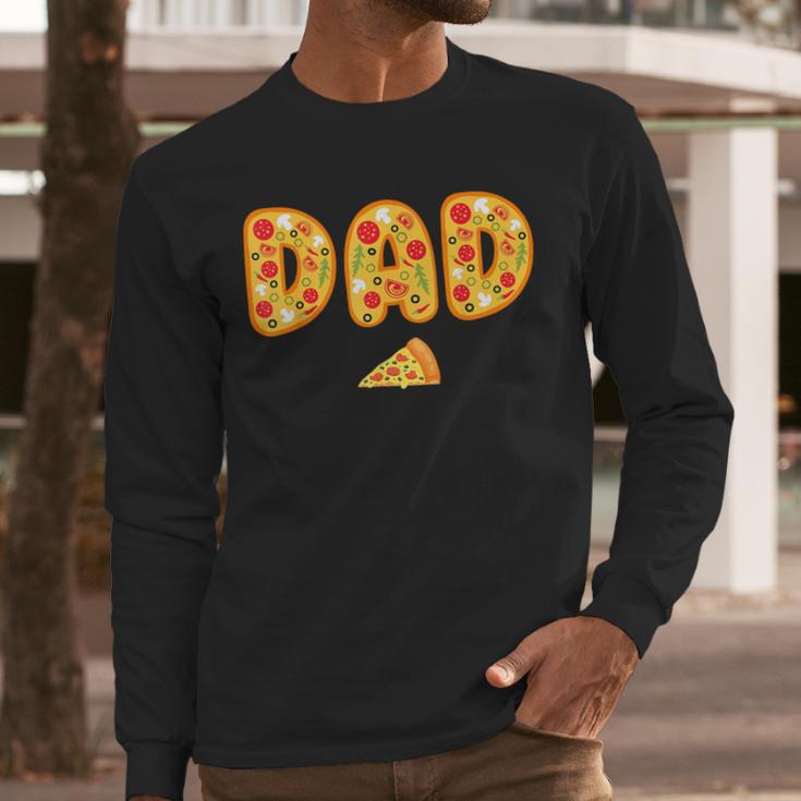 Dad Daddy Matching Birthday Squad Crew Pizza Family Men Long Sleeve T-Shirt