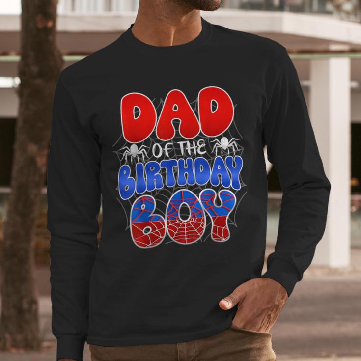 Dad And Mom Birthday Boy Spider Family Matching Men Long Sleeve T-Shirt