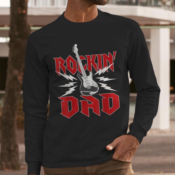 Dad Rockin One Birthday Family Matching Rock Guitar Men Long Sleeve T-Shirt Dad Rockin One Birthday Family Matching Rock Guitar Men Long Sleeve T-Shirt