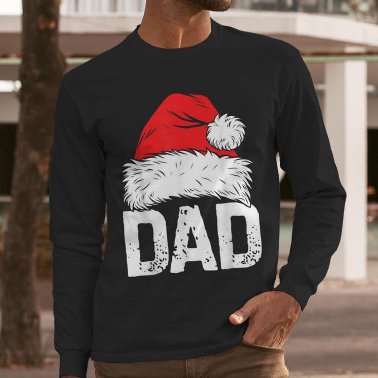 Dad Santa Christmas Family Matching Pajamas Papa Xmas Father Short Sleeve Men Long Sleeve T-Shirt