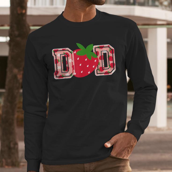 Dad Strawberry Birthday Men Long Sleeve T-Shirt