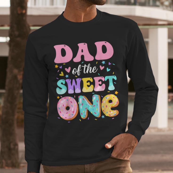 Dad Of The Sweet One 1st Birthday Donut Bday Party Men Long Sleeve T-Shirt