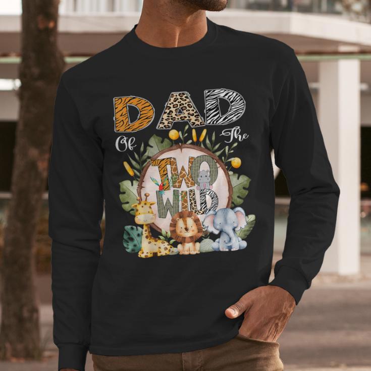 Dad Of The Two Wild Animal Safari 2Nd Birthday Party Men Long Sleeve T-Shirt Dad Of The Two Wild Animal Safari 2Nd Birthday Party Men Long Sleeve T-Shirt