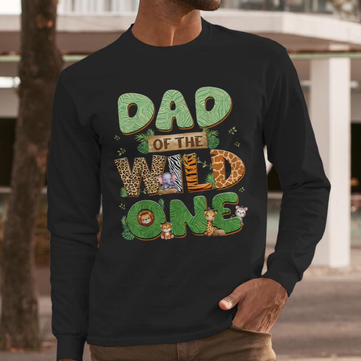 Dad Of The Wild One Birthday Family Matching Party Decor Men Long Sleeve T-Shirt
