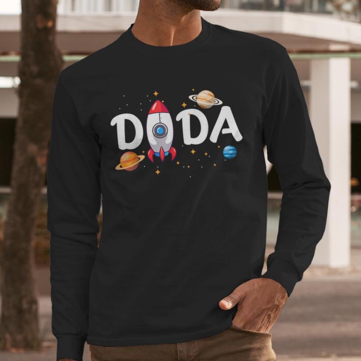 Dada Of The Birthday Boy Space Astronaut 1st Birthday Family Men Long Sleeve T-Shirt