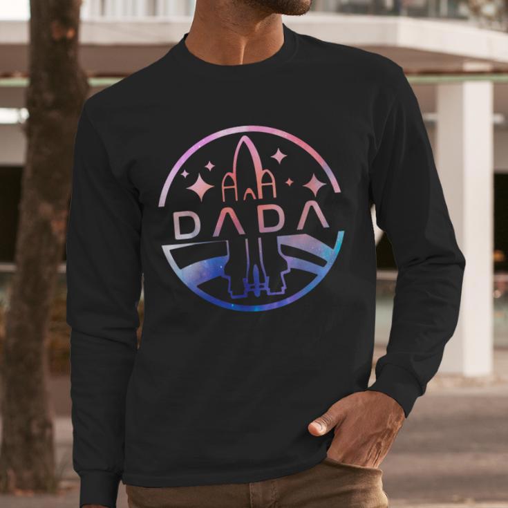 Dada Space Astronaut Rocket Birthday Party Men Long Sleeve T-Shirt