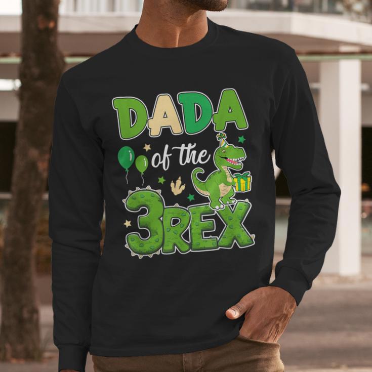 Dada Of The Three Rex Birthday Dinosaur Family Matching Men Long Sleeve T-Shirt