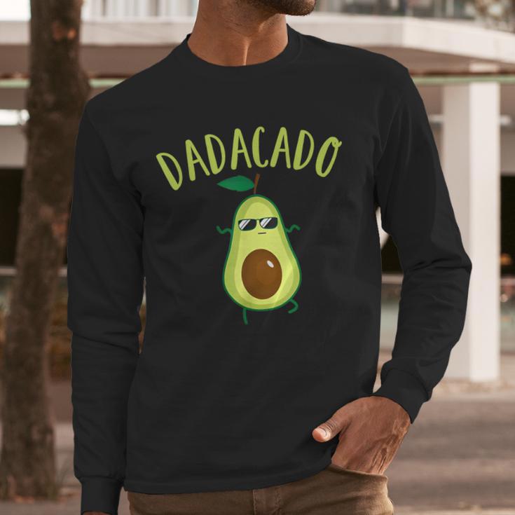 Dadacado Cute Daddy Avocado Pregnant Dad Father Day Men Long Sleeve T-Shirt