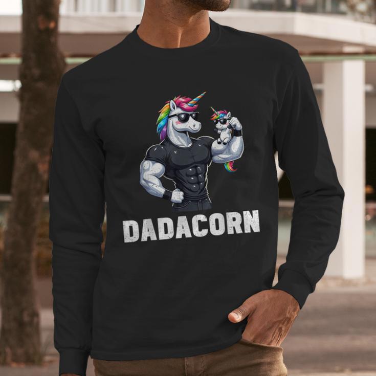 Dadacorn Unicorn Dad Papa Father's Day Daughter Men Long Sleeve T-Shirt Dadacorn Unicorn Dad Papa Father's Day Daughter Men Long Sleeve T-Shirt