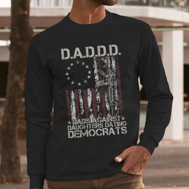 Daddd Gun Dads Against Daughters Dating Democrats On Back Men Long Sleeve T-Shirt Daddd Gun Dads Against Daughters Dating Democrats On Back Men Long Sleeve T-Shirt