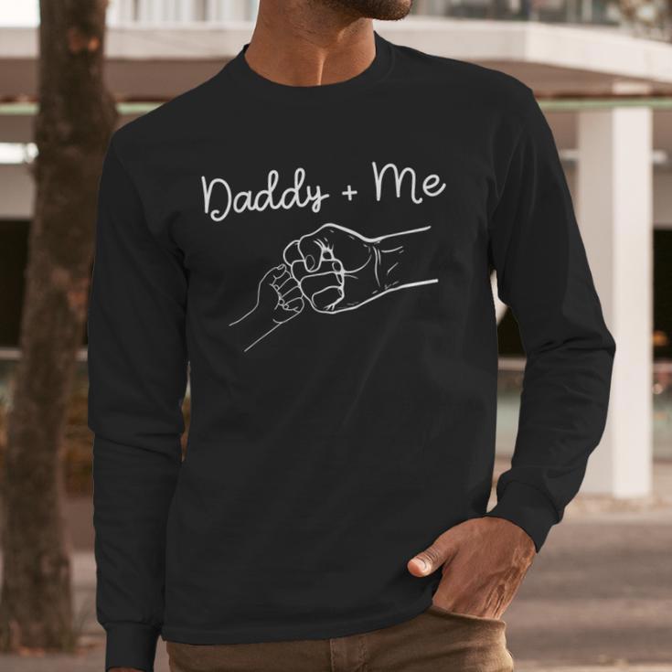 Daddy And Me Best Dad Ever Fist Bump Father's Day Small Men Long Sleeve T-Shirt
