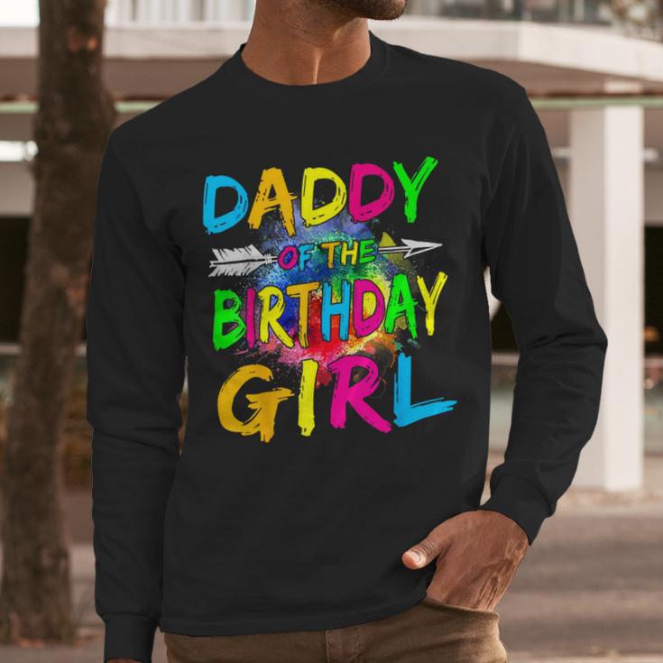 Daddy Of The Birthday Girl Retro 80's Party Men Long Sleeve T-Shirt