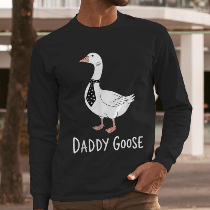 Daddy Goose Fun Father's Day Tee For Dad Men Long Sleeve T-Shirt