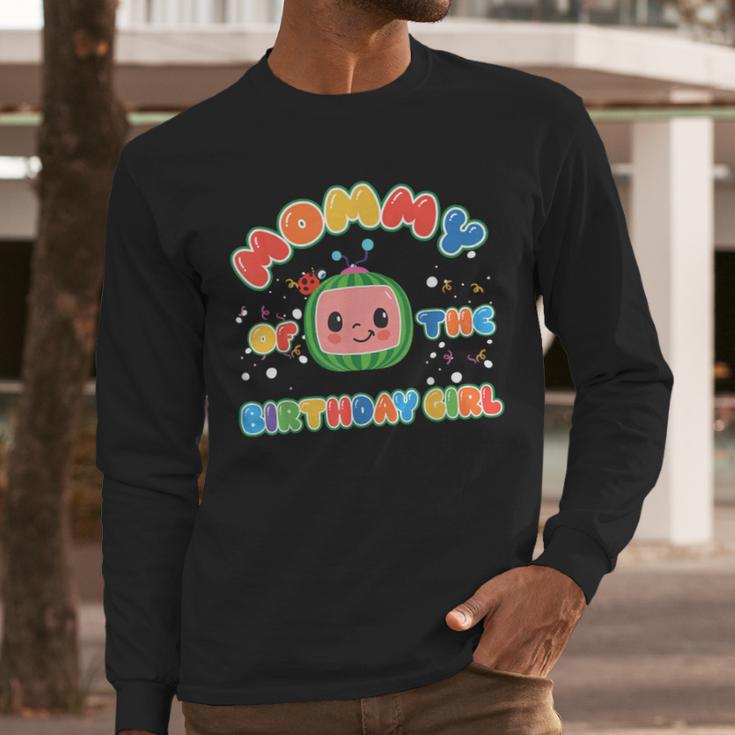 Daddy Mommy Of The Birthday Girl Melon Family Matching Men Long Sleeve T-Shirt