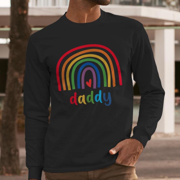Daddy Rainbow For Women Men Family Matching Birthday Men Long Sleeve T-Shirt