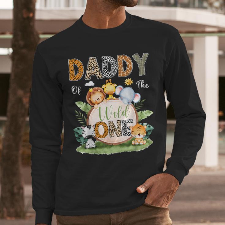 Daddy Of The Wild One 1St Birthday Kids Safari Jungle Men Long Sleeve T-Shirt