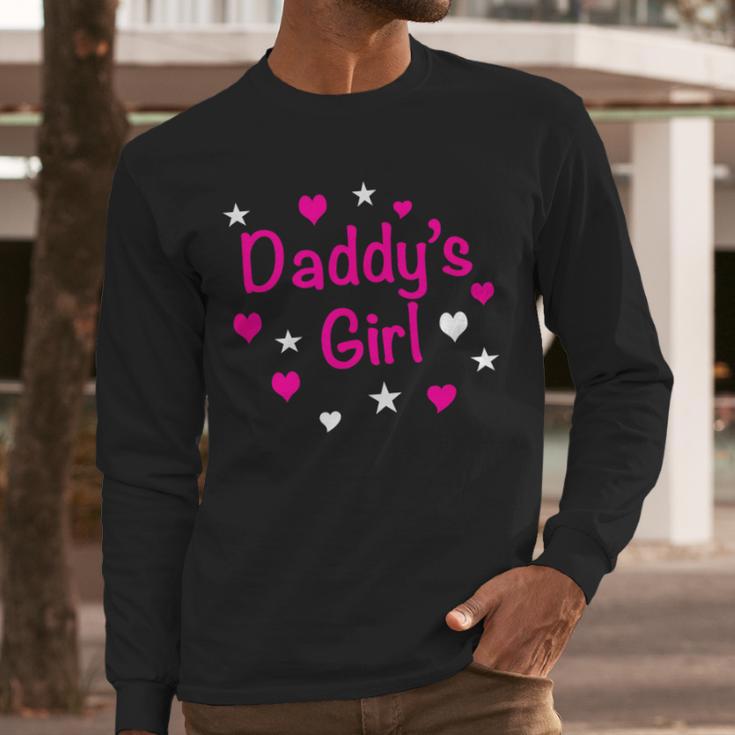 Daddy's Girl Shirt With Pink Lettering Men Long Sleeve T-Shirt Daddy's Girl Shirt With Pink Lettering Men Long Sleeve T-Shirt