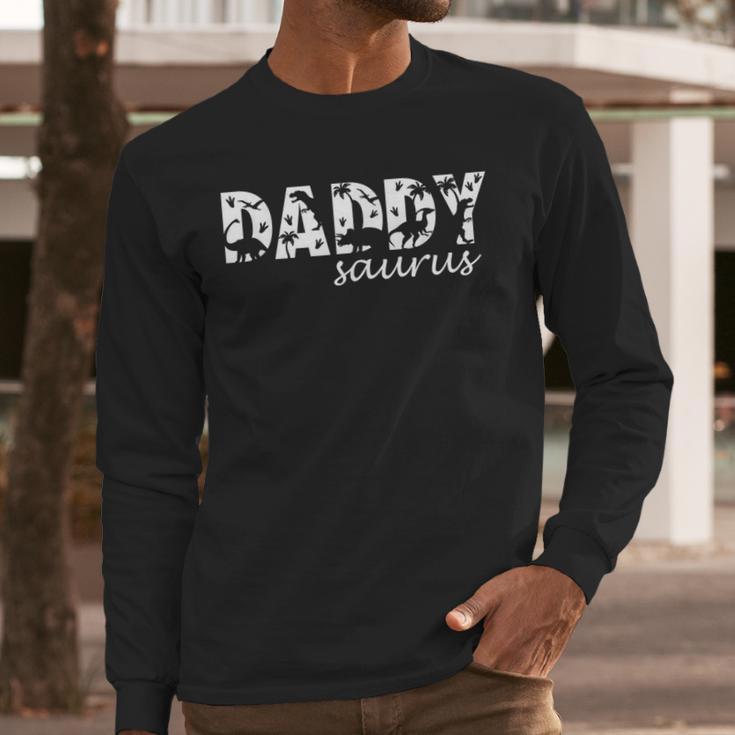 DaddysaurusRex Dinosaur Daddy Saurus Dad Family Matching Men Long Sleeve T-Shirt