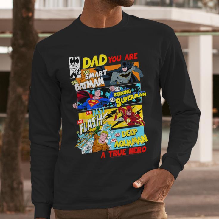 DC Comics Father's Day Justice League Dad Attributes Men Long Sleeve T-Shirt