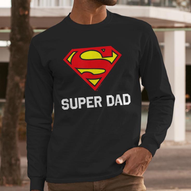 DC Comics Superman Father's Day Super Dad Logo Men Long Sleeve T-Shirt