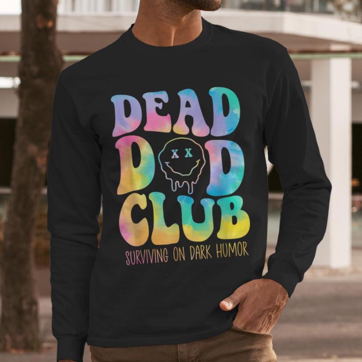 Dead Dad Club Surviving On Dark Humor Hippie Men Long Sleeve T-Shirt