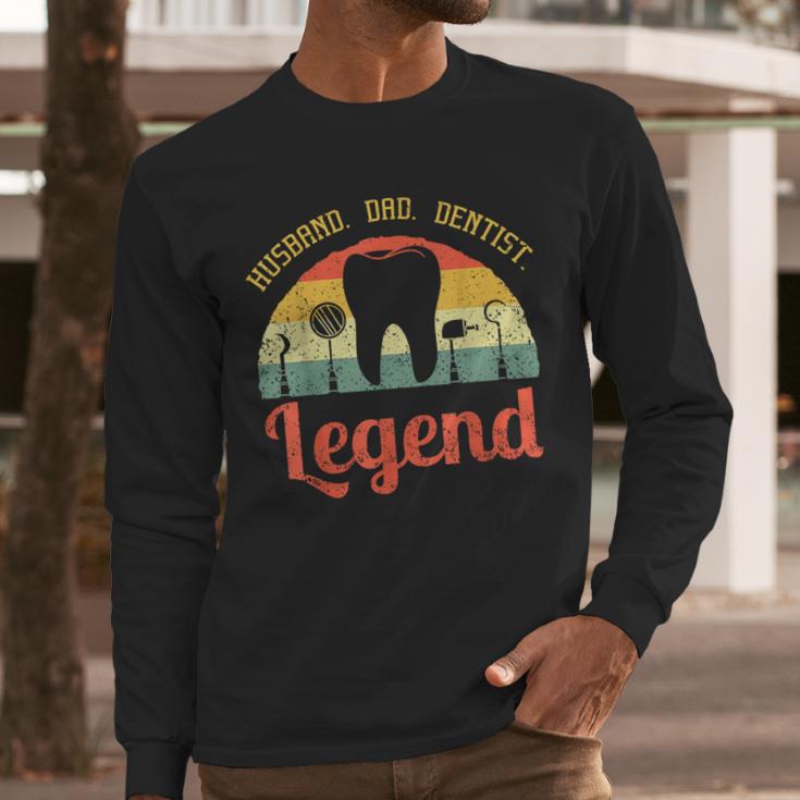 Dentist Dental Surgeon Dentistry Husband Dad Oral Hygiene Men Long Sleeve T-Shirt