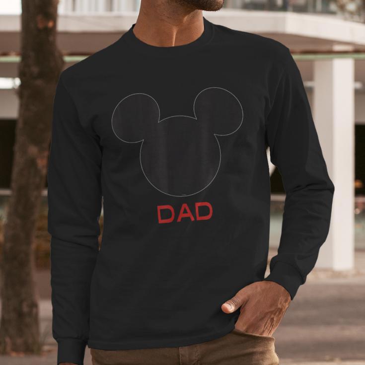Disney Mickey Mouse Dad Family Small Men Long Sleeve T-Shirt