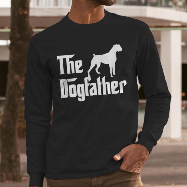 The DogfatherShirt Boxer Dog Lover Shirt For Men Dad Men Long Sleeve T-Shirt