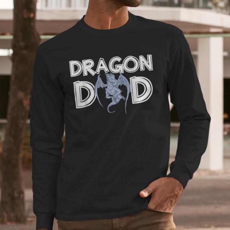 Dragon Dad Daddy Father's Day Dragon Men Long Sleeve T-Shirt