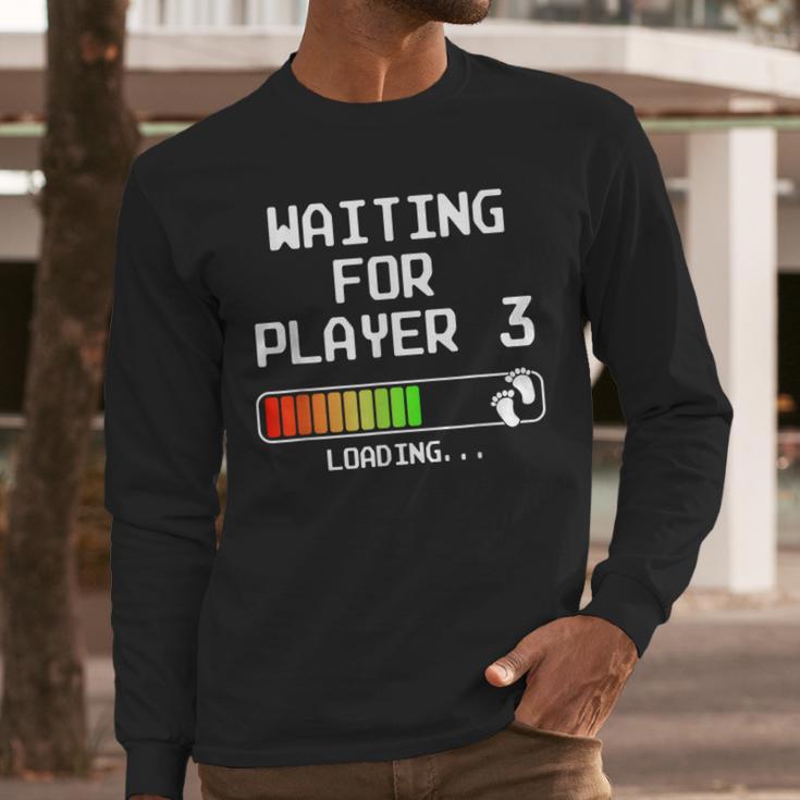 Expectant Dad To Be Gamer Pregnancy Announcement Player 3 Men Long Sleeve T-Shirt